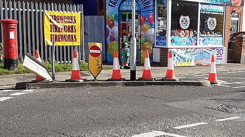 traffic island